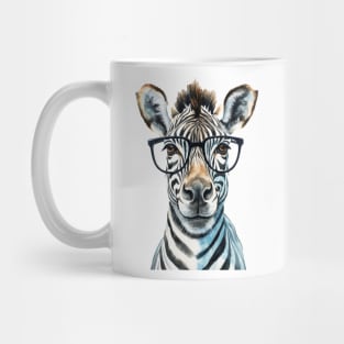 Funny Zebra Wearing glasses Mug